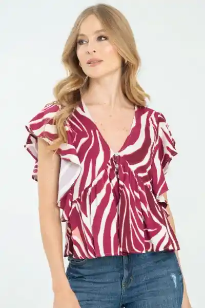 Blusa Sarah Color Borgoña Talla XL Ragged