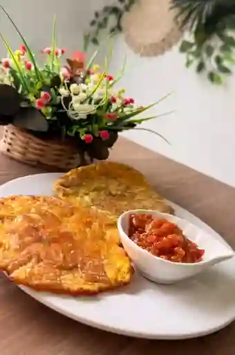 Patacón con Hogao x 2