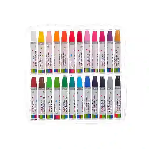 Miniso Set De Crayones De Óleo Con Estuche Transparente