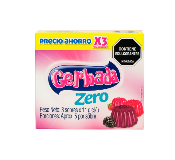 Gel'hada Gelatina Vital Sabor Morango 3 x 12 g