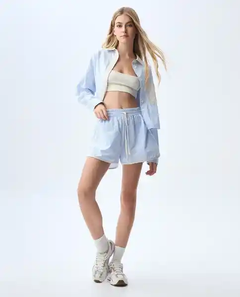 Camisa Mujer Azul Talla M 611G002_AZU194039 Americanino