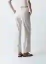 Pantalón Bruna Mujer Crudo Abedul Claro Talla 12 033G355 Naf Naf