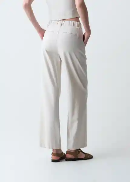 Pantalón Bruna Mujer Crudo Abedul Claro Talla 12 033G355 Naf Naf