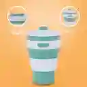 Vaso Plástico Plegable de Silicona de Verde 350 mL Serie Miniso
