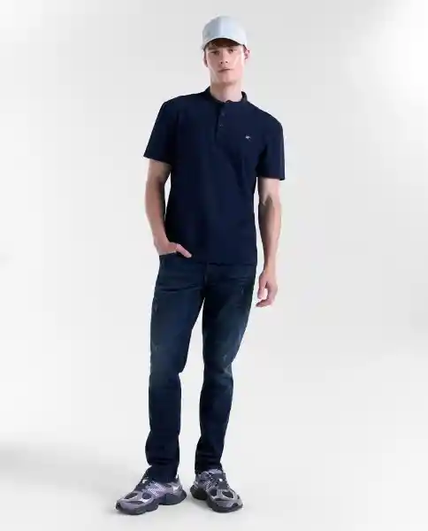 Polo Hombre Azul Talla M 809G010_AZU194024 Americanino