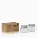 Set Mini Mason Con Tapa 50 mL Ambiente Gourmet