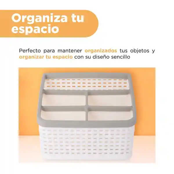 Organizador de Plástico de 5 Rejillas Blanco Miniso