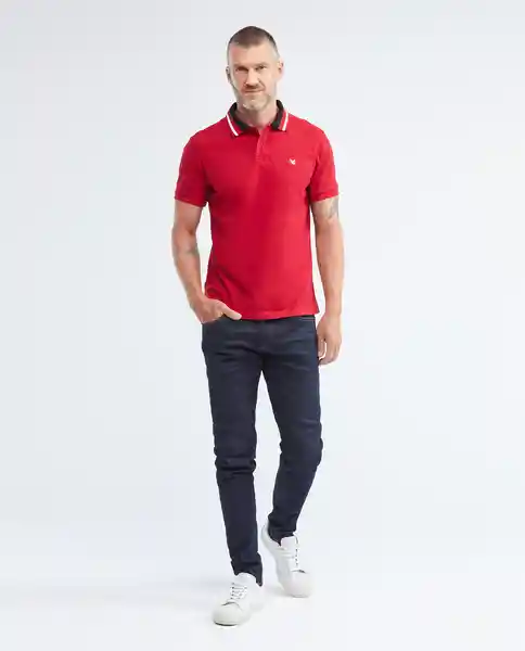 Camiseta Contrast Neck Polo Rojo Chili Oscuro T.XXL Chevignon