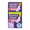 Toallas Higiénicas Femeninas Kotex Nocturna Ultraprotect 16 Und