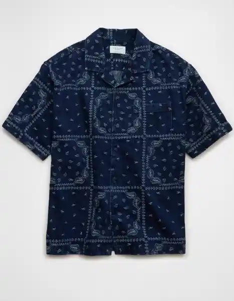 Camisa Hombre Azul Talla Large 2902970 American Eagle