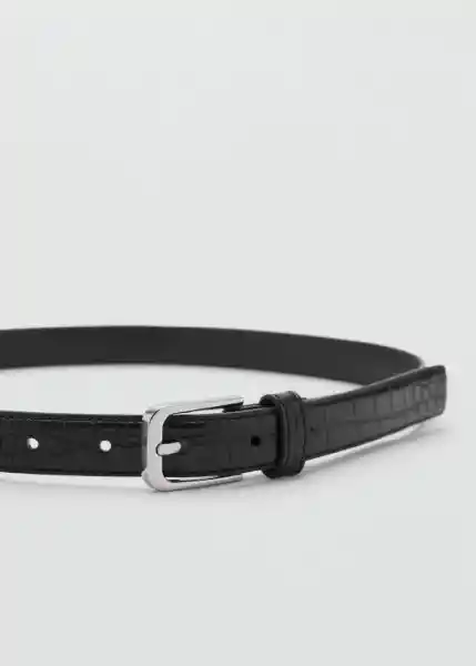 Cinturón Mirta Negro Talla S Mujer Mango
