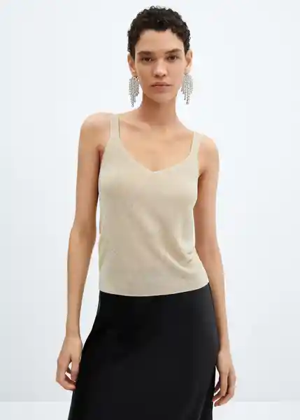 Top Kling Oro Talla XL Mujer Mango