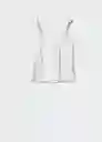 Top Bambú Blanco Talla M Mujer Mango