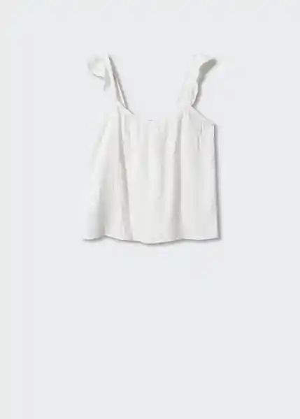 Top Bambú Blanco Talla M Mujer Mango