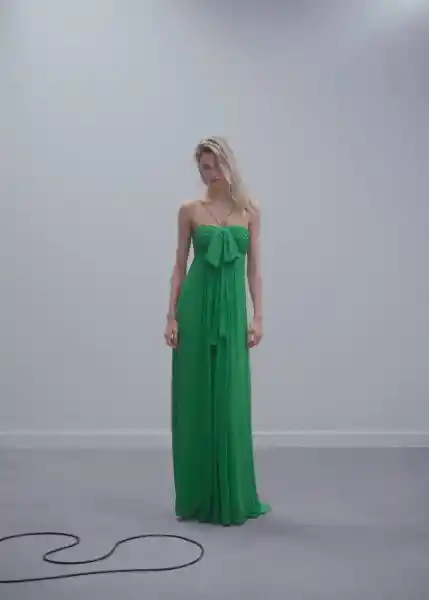 Vestido Emma2 Verde Talla L Mujer Mango