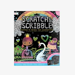 Ooly Kit de Arte Scratch Princess Garden 14.7 x 21 cm