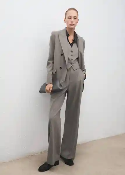 Chaleco Puglia Gris Talla L Mujer Mango