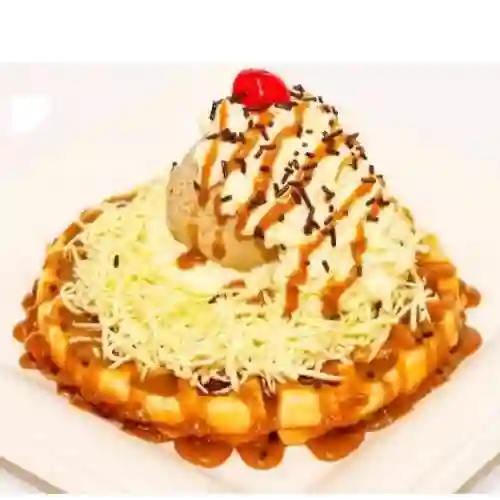 Waffles de Queso y Helado