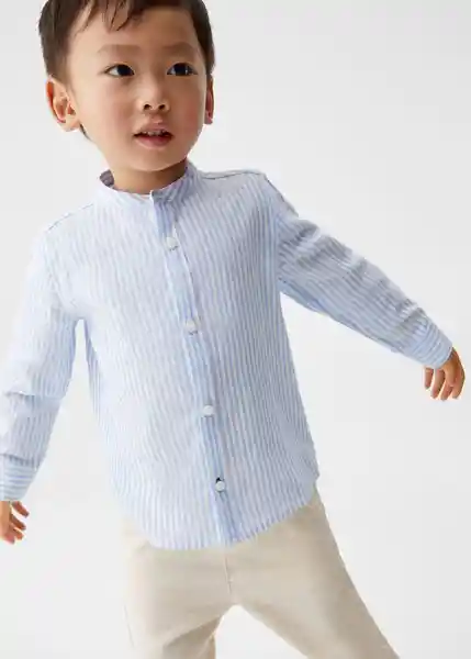 Camisa Formb Celeste Talla 71 Niños Mango