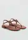 Sandalias Triangle Cuero Talla 42 Mujer Mango