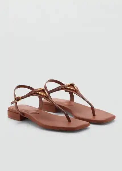 Sandalias Triangle Cuero Talla 42 Mujer Mango