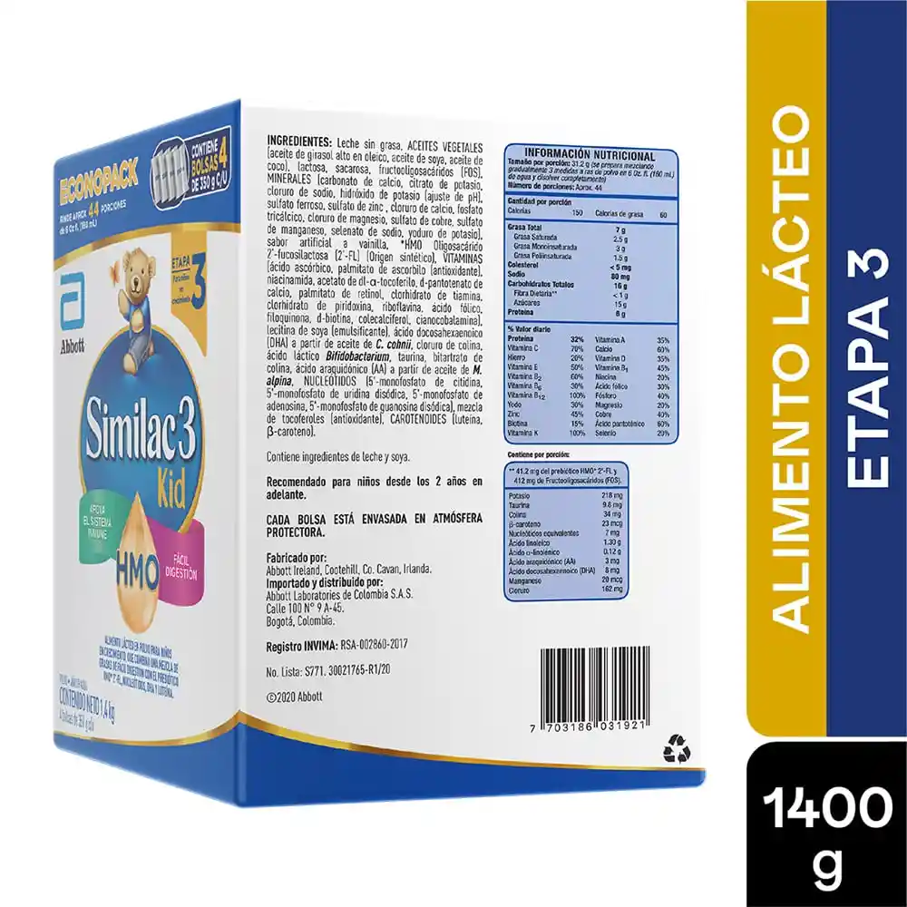 Similac Fórmula Infantil Etapa 3 Kid
