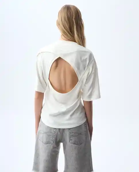 Camiseta Mujer Crudo Talla M 601G003_CRU110606 Americanino