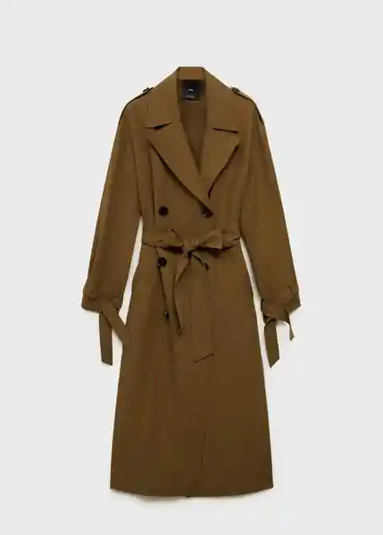 Abrigo Trench Adelaida Khaki Talla M Mujer Mango