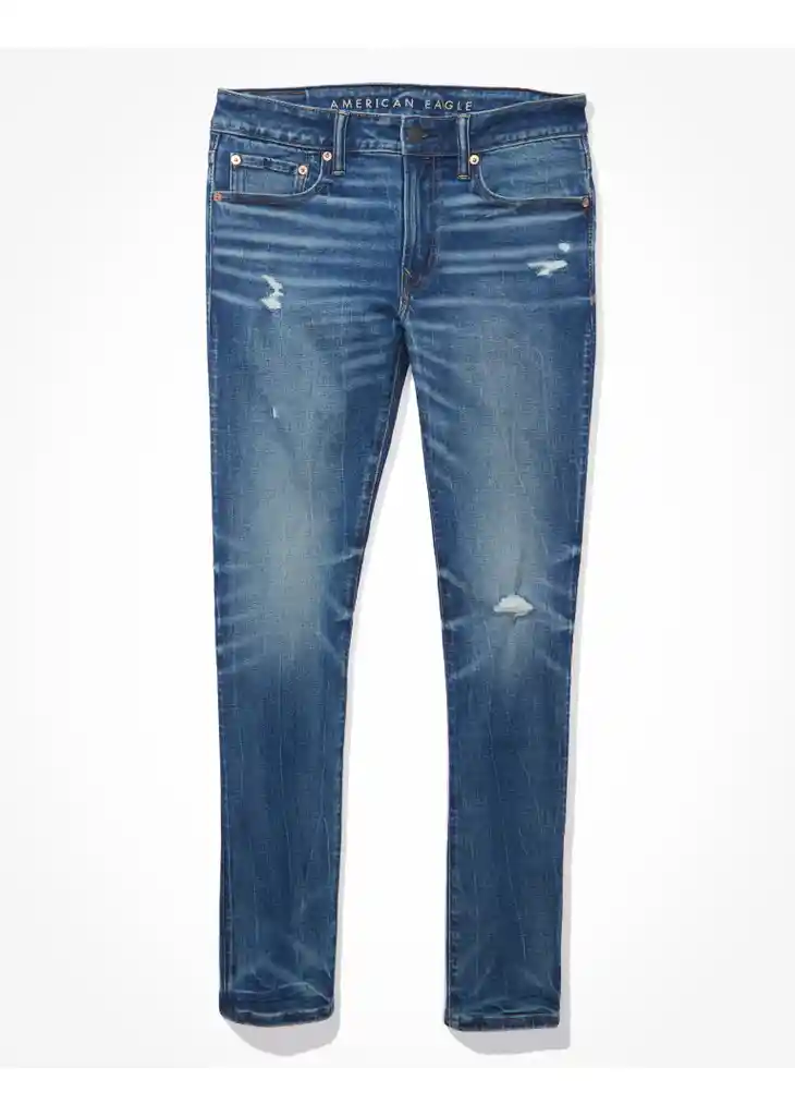 Jean Skinny Azul Talla 28 X 32 Hombre American Eagle