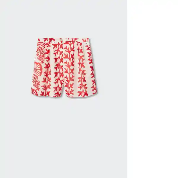 Shorts Nuria Offwhite Talla 24 Mujer Mango