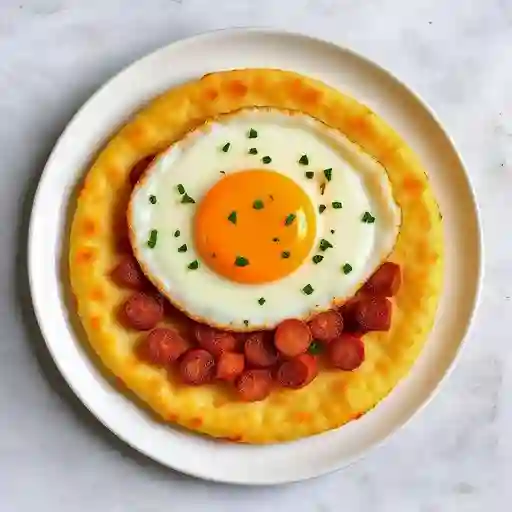 Arepa con Huevo y Chorizo