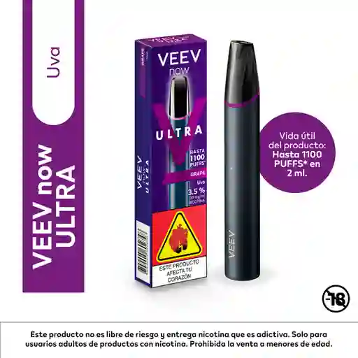 Veev Vapeador Ultra Grape 1100 Puffs