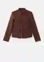 Chaqueta Greta Tabaco Talla S Mujer Mango