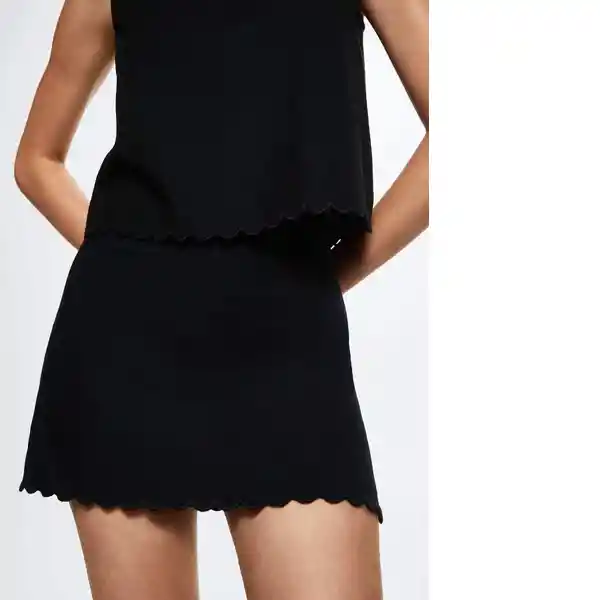 Falda Almond-H Negro Talla Xs Mujer Mango