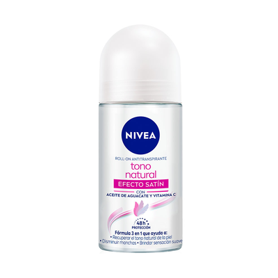 Nivea Desodorante Aclarado Natural Efecto Satín Roll On 50 ml