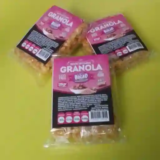 Barra de granola. sin gluten. no gmo.