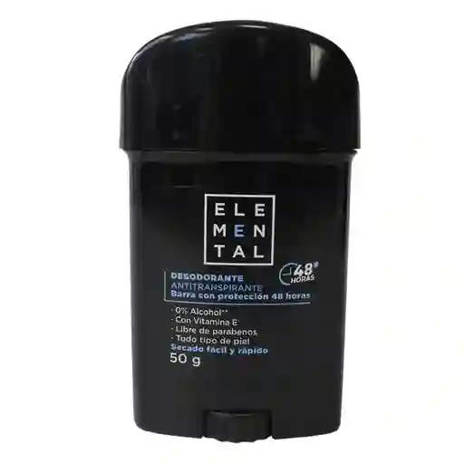 Elemental Desodorante Barra Antitranspirante Hombre Vitamina E