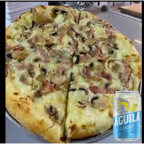 Cmb pzz carbnr+cerveza águila light330ml