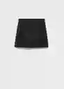 Falda Grunge Gris Talla 40 Mujer Mango