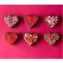 Caja X6 Corazones de Brownie