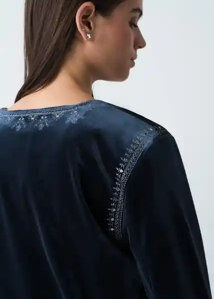 Chaqueta Mujer Azul Pacifico Ultraoscuro Talla M 523G075 Naf Naf