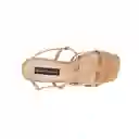 Sandalias Tacón Nas Beige Talla 35