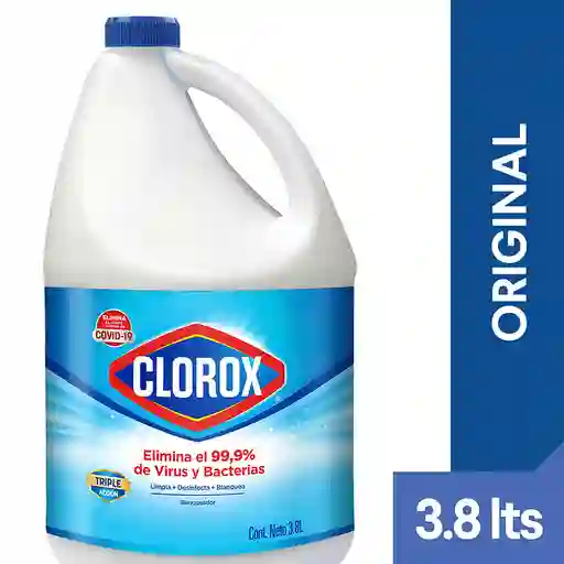 Clorox Blanqueador Original Elimina Virus y Bacterias