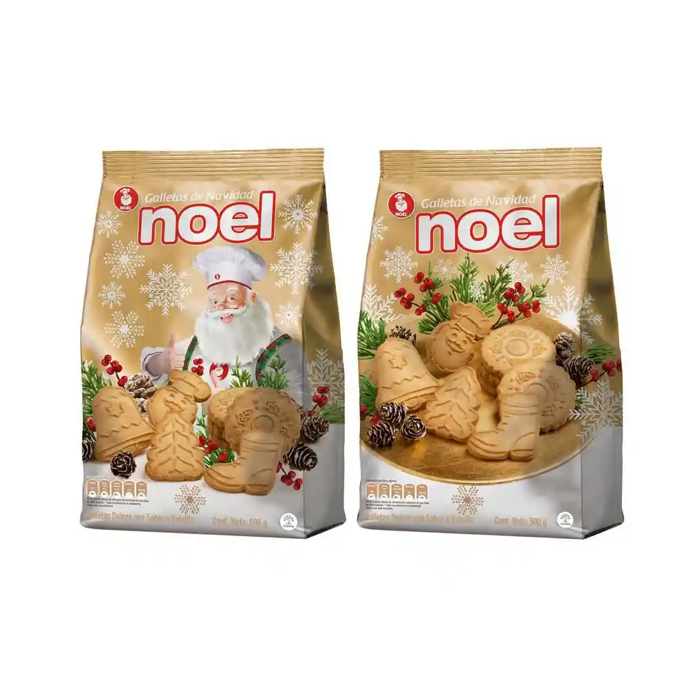 Noel Galletas Dulces con Sabor a Vainilla