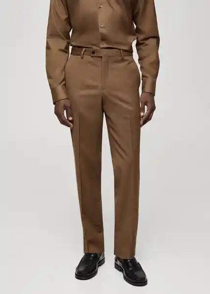 Pantalón Turin Marron Talla 48 Hombre Mango