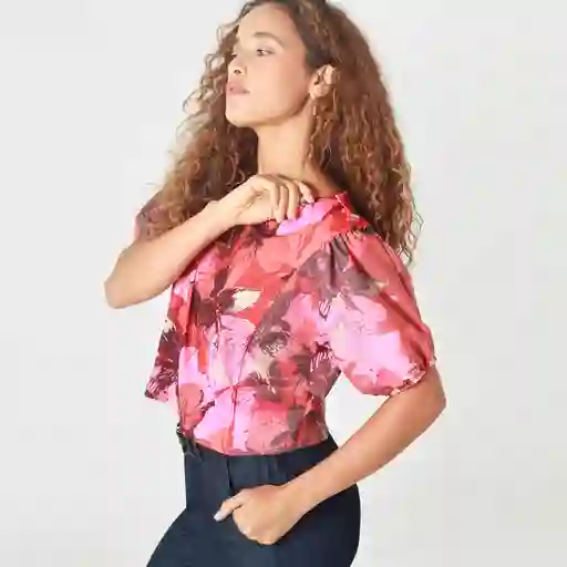 Camiseta Cuello Redondo Manga Corta Multicolor Talla S 716673