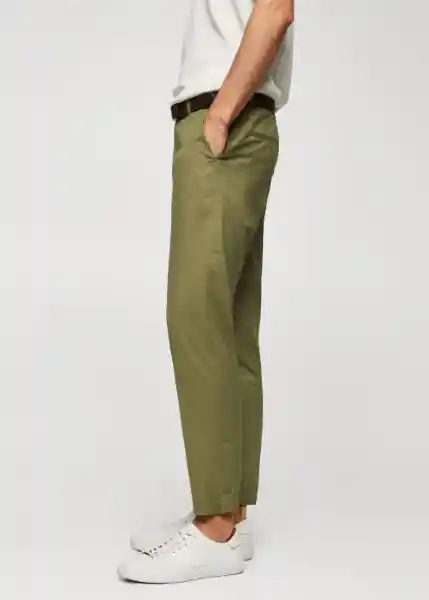 Pantalón Trevi Khaki Talla 40 Hombre Mango