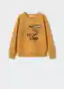 Sudadera Stuff2 Mostaza Talla 10 Niños Mango