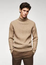 Saco Jersey Marías Beige Talla L Hombre Mango