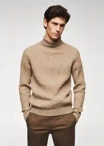 Saco Jersey Marías Beige Talla L Hombre Mango